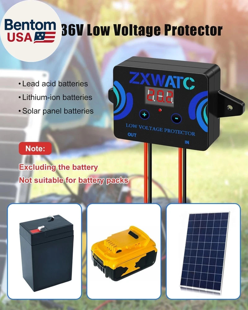 DC12-36V Low Voltage Protector, Digital Disconnect Switch, Over-Discharge Cutoff
