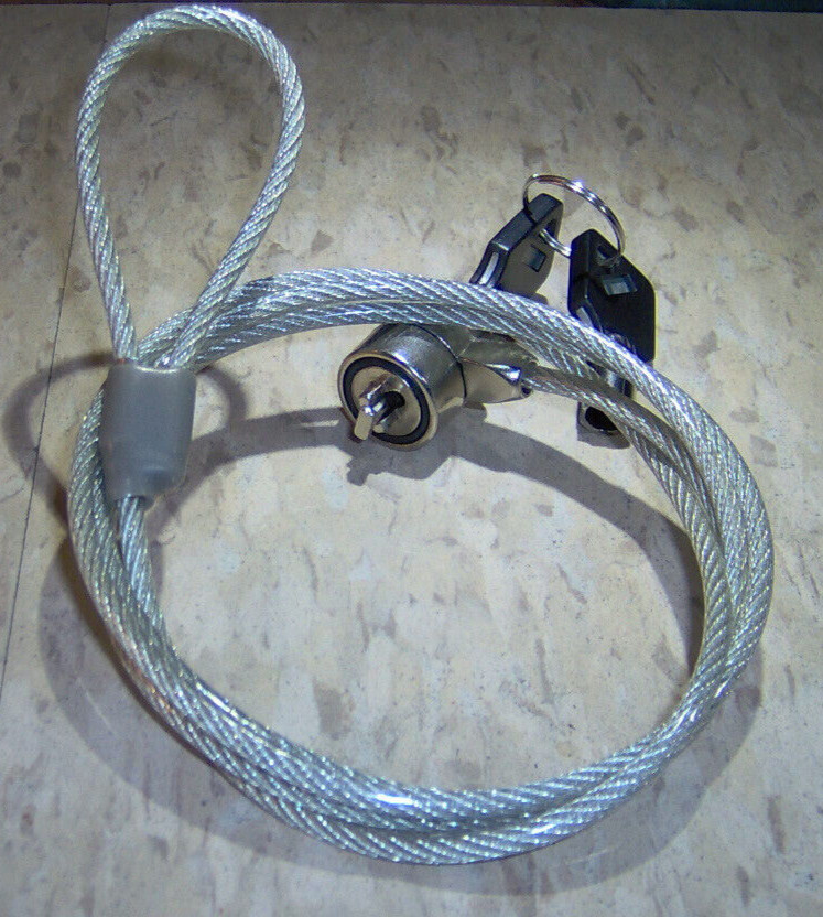 Laptop Locking bRaiDed Cable anti theft Computer Lock 42" braided Steel + 2 Keys