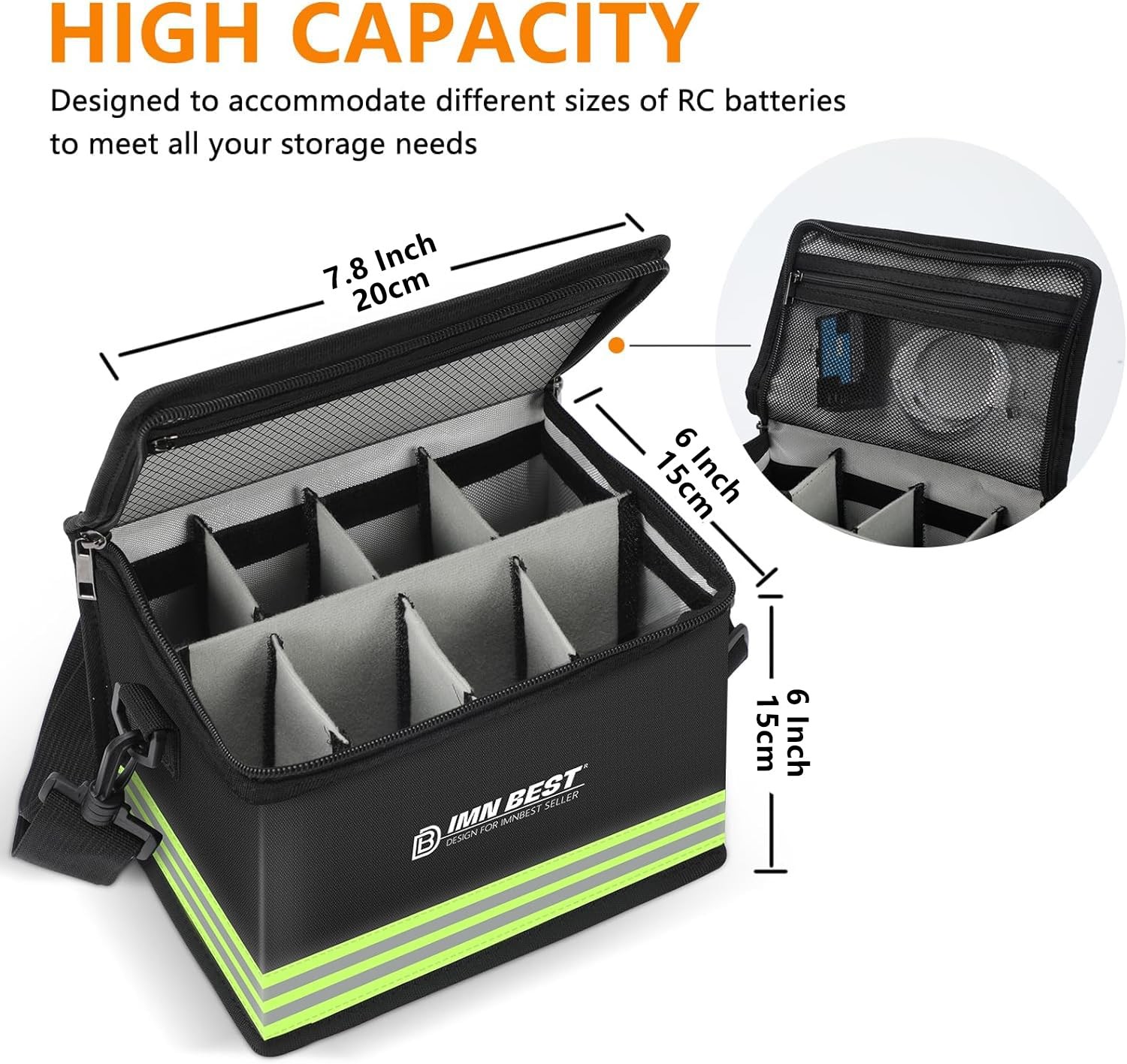 Fireproof Lipo Battery Storage Bag - Large Capacity, Explosion-Proof, Safe