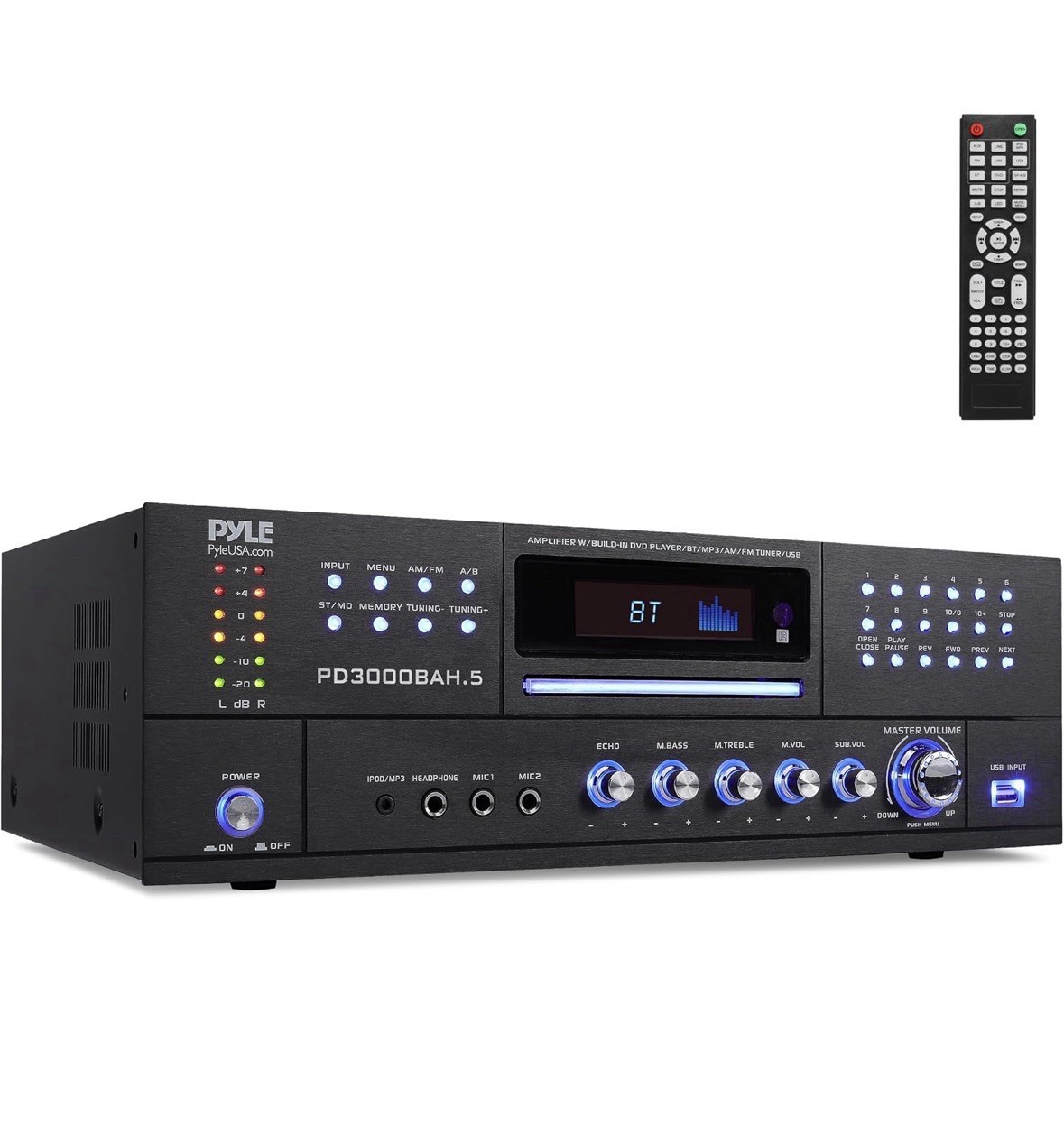 Pyle Wireless BT Streaming Home Theater Amplifier-w/ Disc Player (4000 watts)
