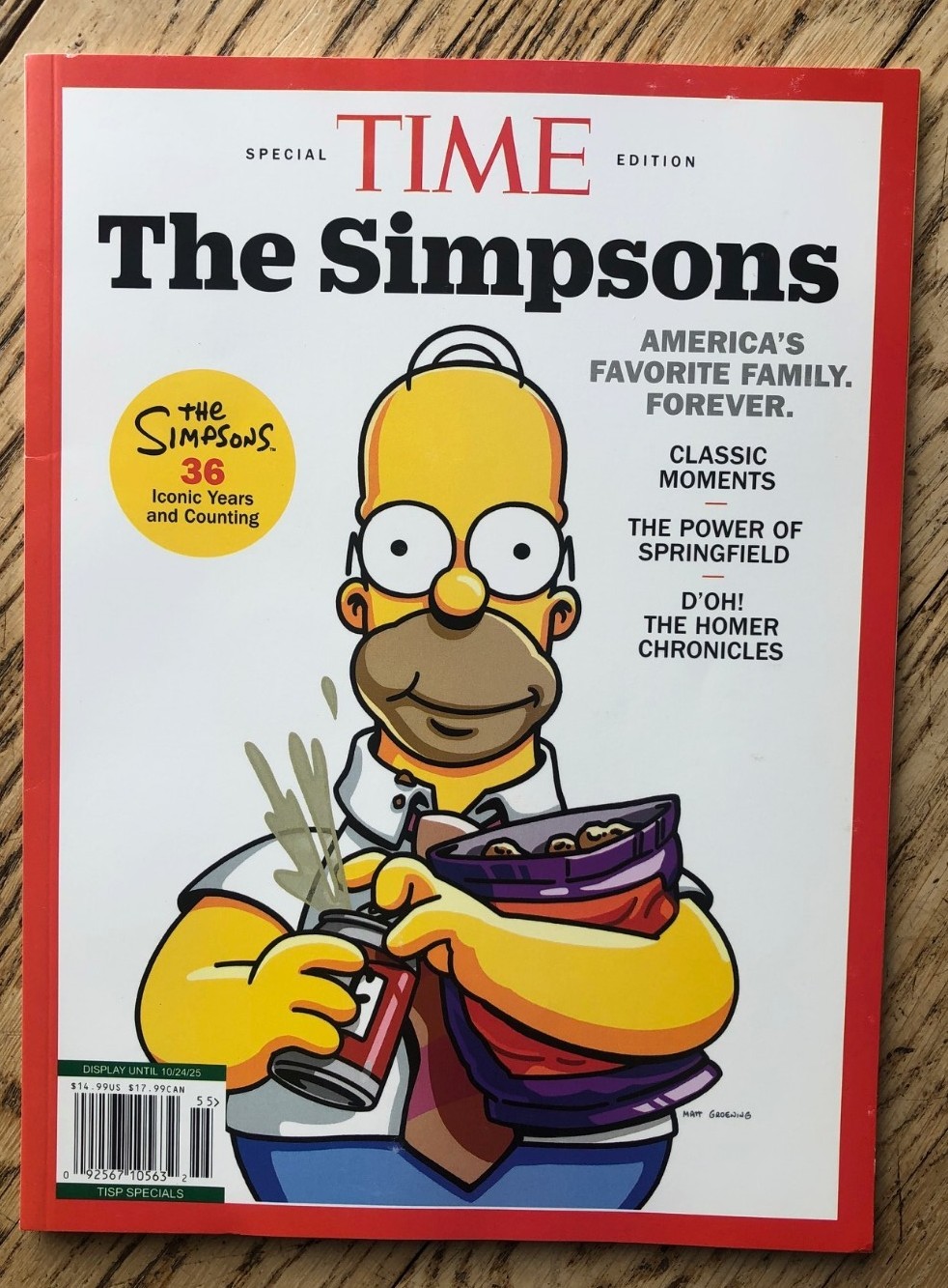 TIME MAGAZINE THE SIMPSONS 36 ICONIC YEARS 2025 cartoon life Smurfs