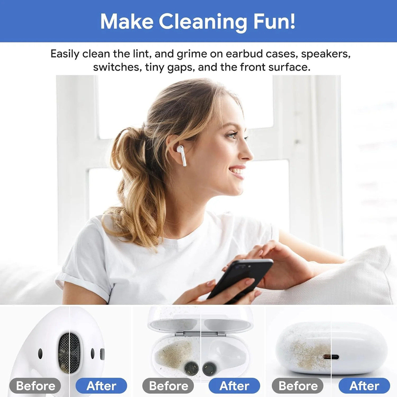 iPhone Cleaning Kit Cleaner - Charging Port Matte Black