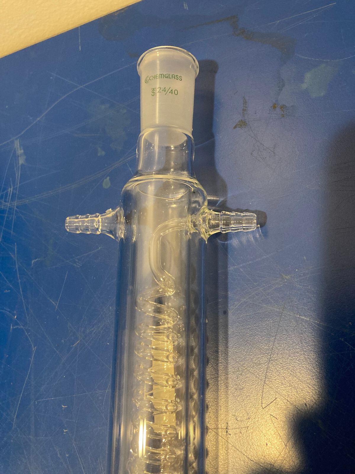 15020 Chemglass 24/40 condenser coiled reflux