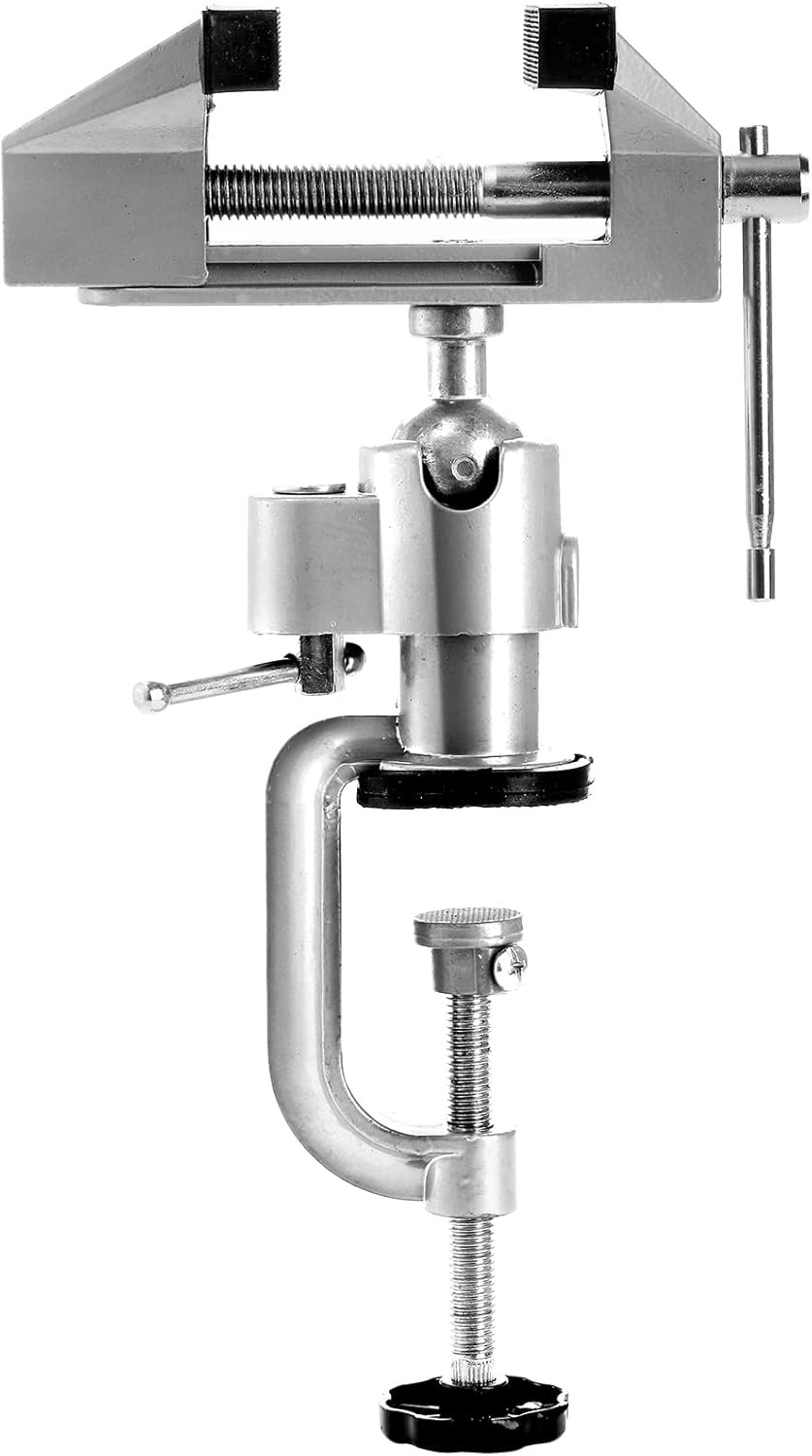 3" Universal Tabletop Clamp Vice Tilts Rotate 360°, Portable Work Bench Vise for