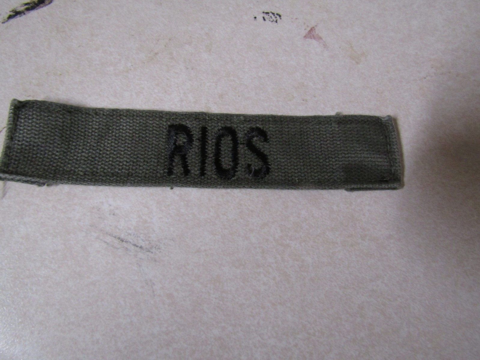 MILITARY PATCH US ARMY NAME TAPE TAG SEW ON FOR BDUS OLDER COMBAT USED RIOS