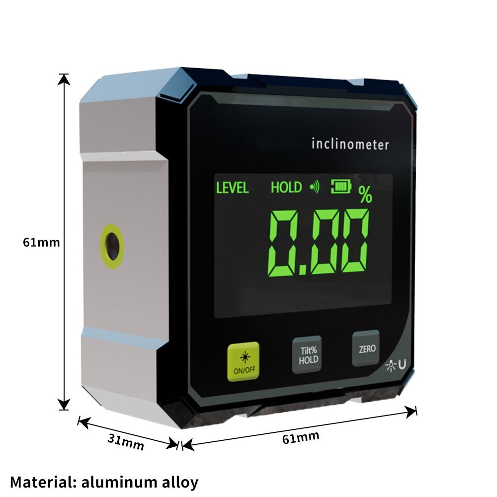 Digital Angle Finder with Electronic Laser 4-Side Magnetic Angle Gauge US