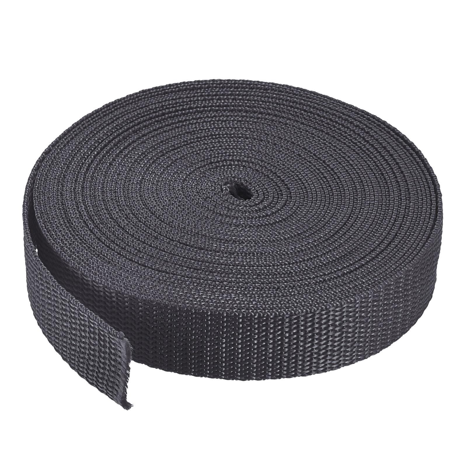 Lightweight Polypropylene Webbing Strap 1" 10 Yards Dark Grey Strapping