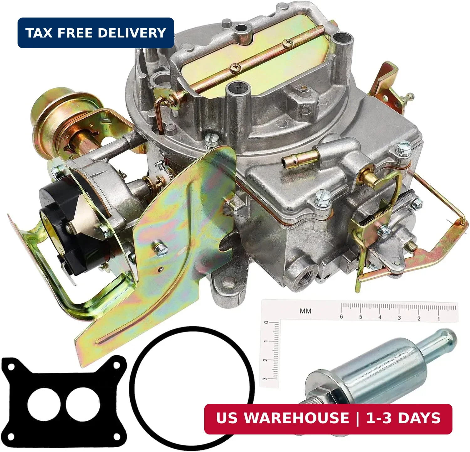 2 Barrel 2100 2150 Carburetor Electric Choke Compatible with Ford 289 302 351 Cu