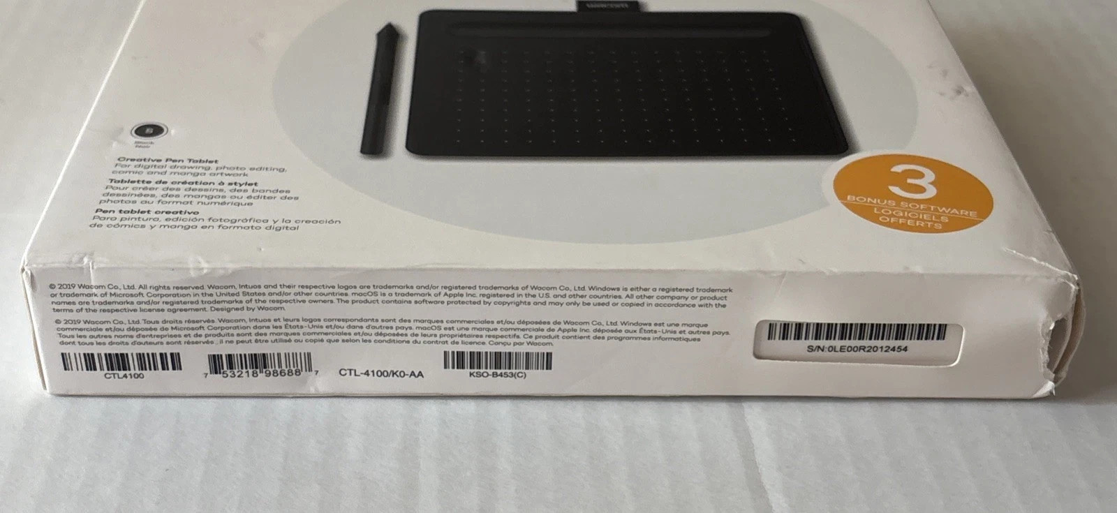 Wacom Intuos CTL-4100 Small Drawing Tablet. Pre-owned - Gently Used