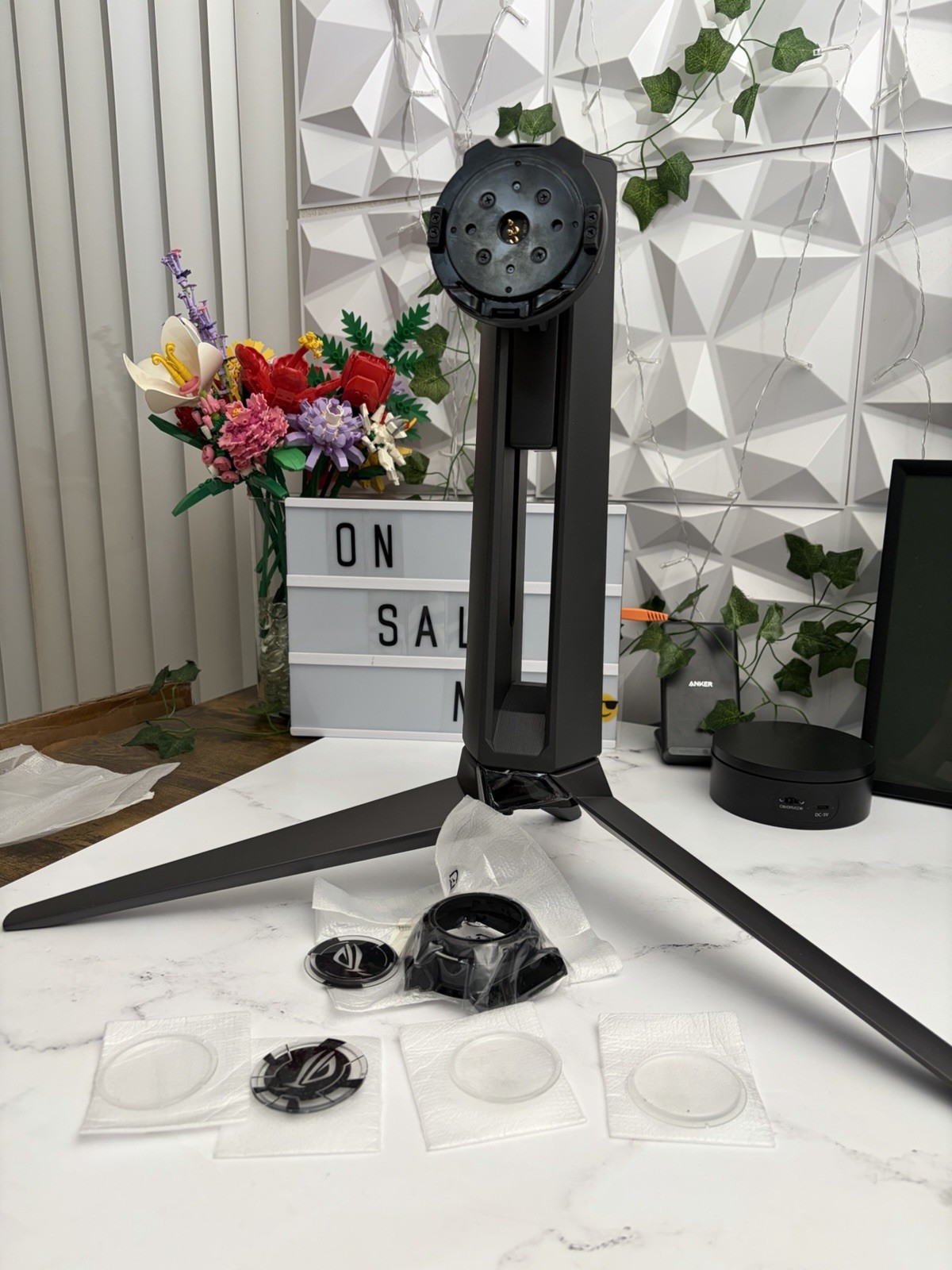 Asus ROG SWIFT PG27AQDM Monitor Stand with Logo Lens Only