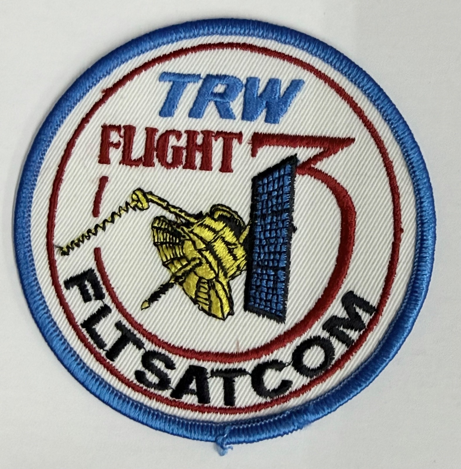 Vtg TRW FLTSATCOM Flight 7 Navy USAF Fleet Satellite Communications Patch 4"