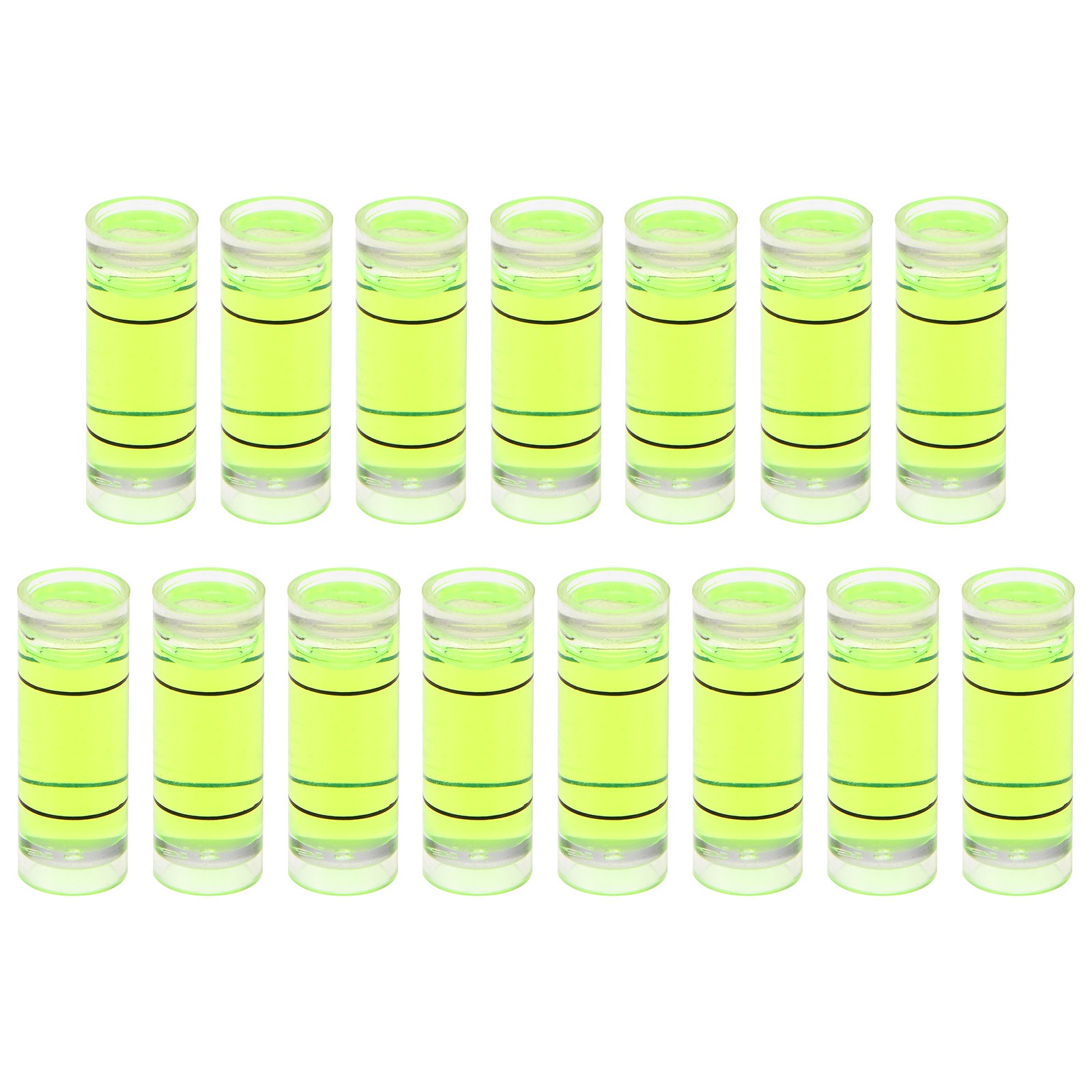 15pcs Small Cylindrical Bubble Level Vials 9x25mm Levels Measuring Tools