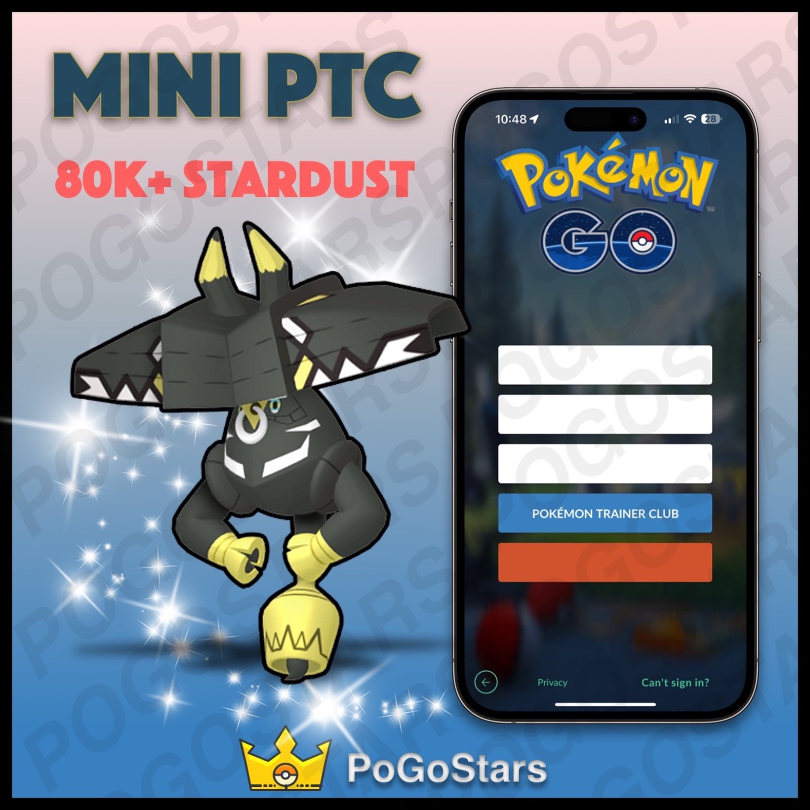 Pokémon PTC Go - Shiny Tapu Bulu - 80K Stardust✨Read Description✨