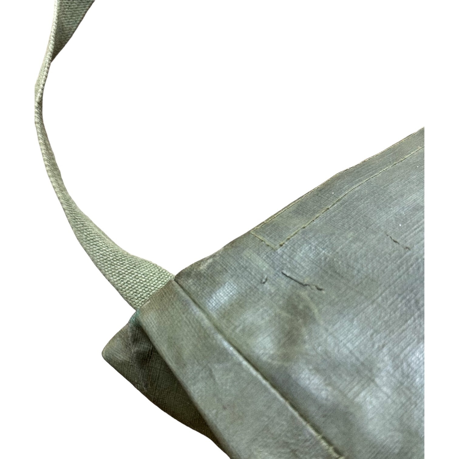 Swiss Gas Mask Bag with Canvas Shoulder Strap
