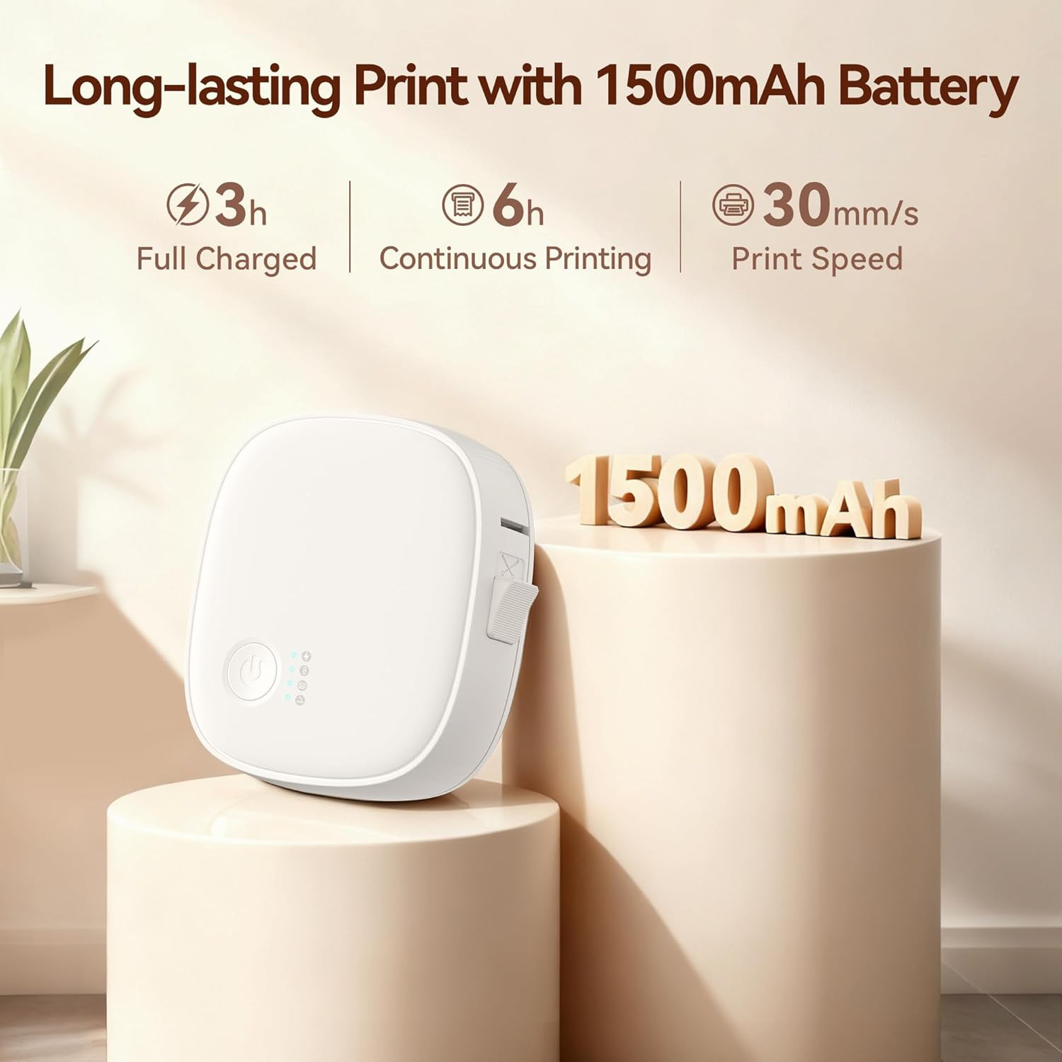 Mini Label Maker Machine with Tape AH-P05, Portable Bluetooth Mini Label Printer
