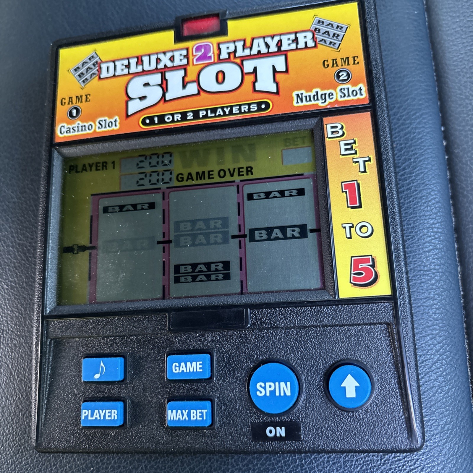 Radio Shack Deluxe 2 Player Hand Held Slot Game Tested-Works Camino Slot, Nudge
