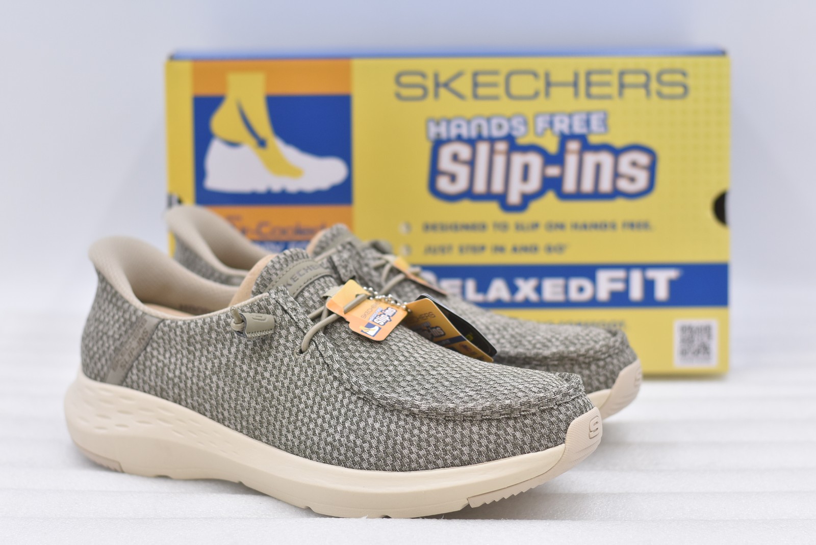 Men's Skechers Parson Arcadian Slip-In Slip-In Sneaker, Taupe Size 10. 205343