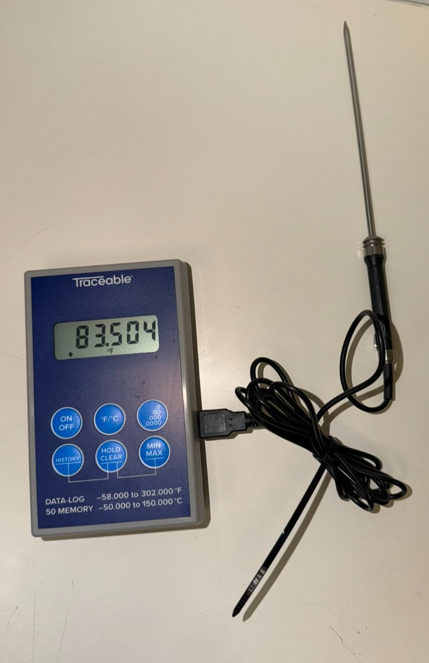 Traceable 4000TR Scientific Thermistor Thermometer USB Probe New Battery Working