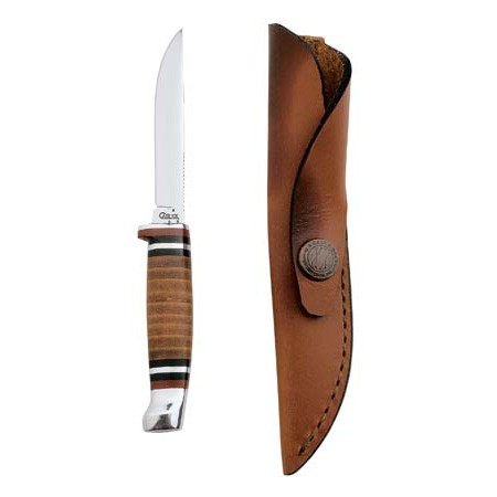 CASE XX KNIVES FIXED BLADE POLISHED LEATHER M 3 FINN SS (379) POCKET KNIFE