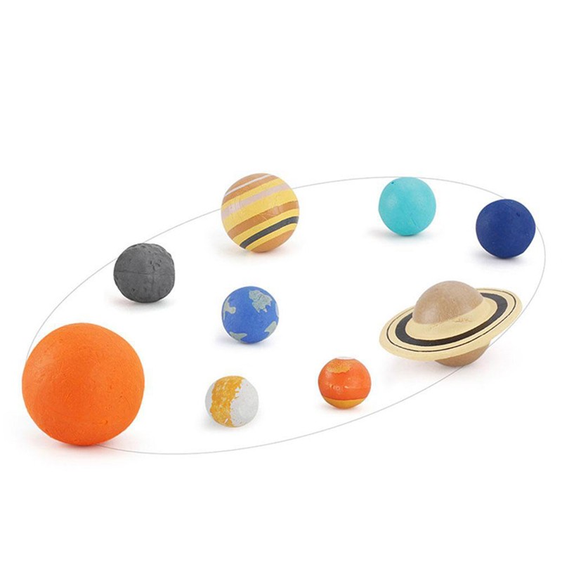 9 Pcs Solar System Plastic Cosmic Planet System Universe Model Educational T'Q6