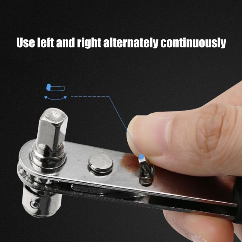 Efficient Mini Double Sided Ratchet Wrench Adjustable Easy Quick Releases Tool