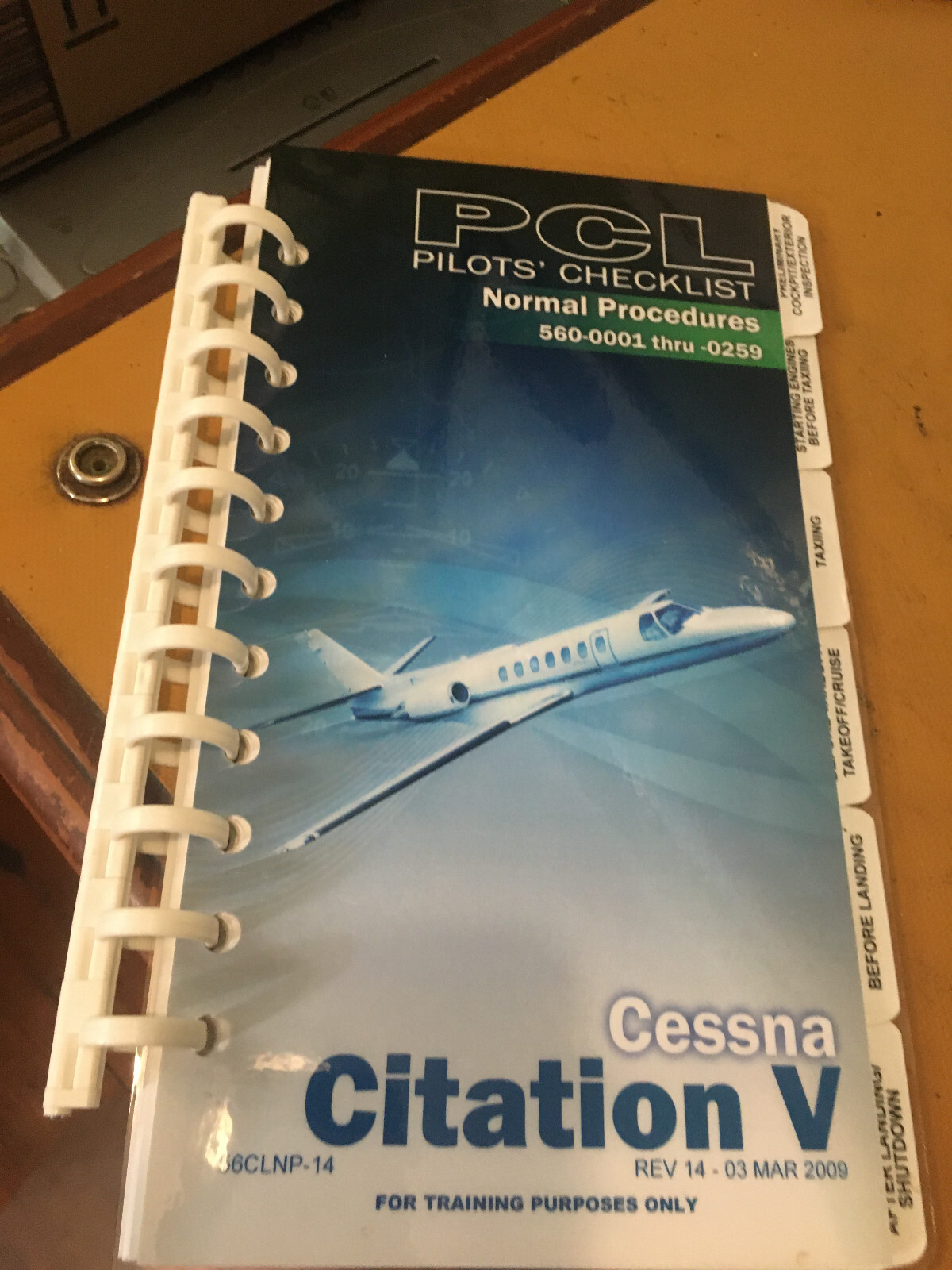 Cessna Citation V, Model 560 Pilot's Normal Procedures Checklist