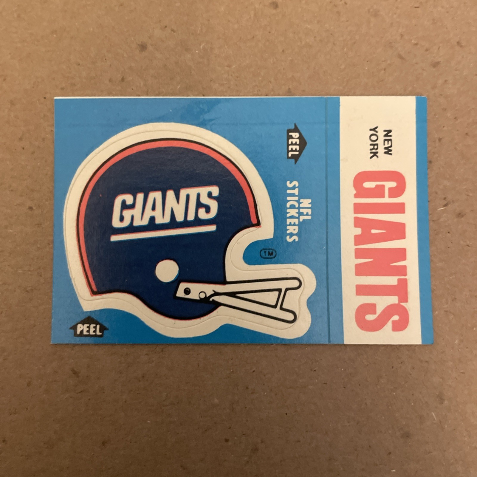 Vintage 1985 Fleer NFL LOGO STICKERS Helmet New York Giants