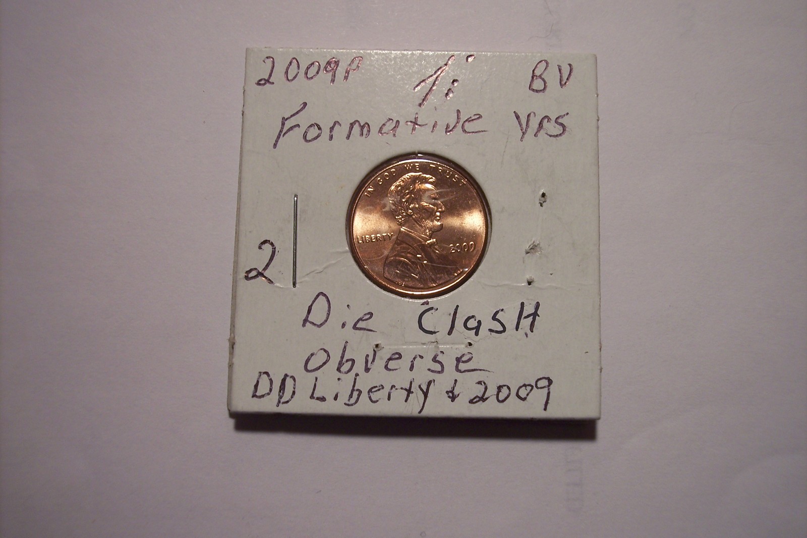 "Catfish Abe" 2009 P Abe Formative Yrs Cent Die Clash Error 001