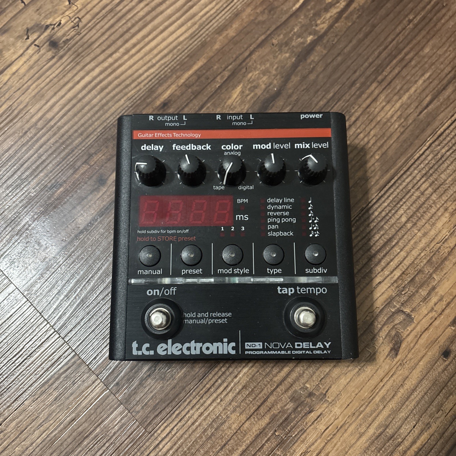 TC Electronic ND-1 Nova Delay - Digital Delay Pedal Tap Tempo