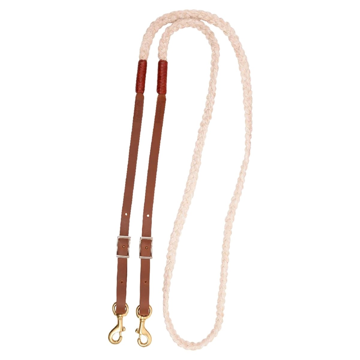 MARTIN SADDLERY Hand Braided 3-Strand With Buckle Snap Ends Roping Rein (RR3RFB)
