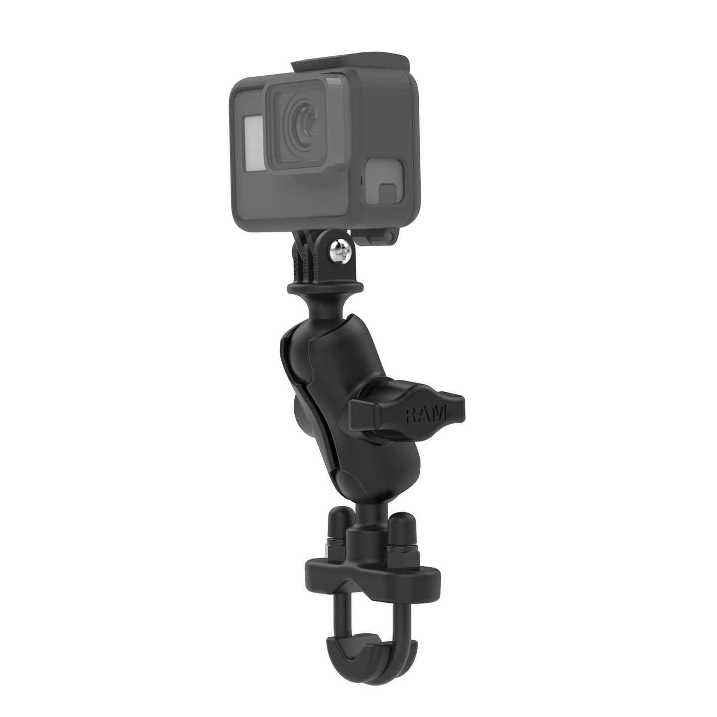 RAM-B-149Z-A-GOP1U  RAM U-Bolt Double Ball Mount with Action Came...