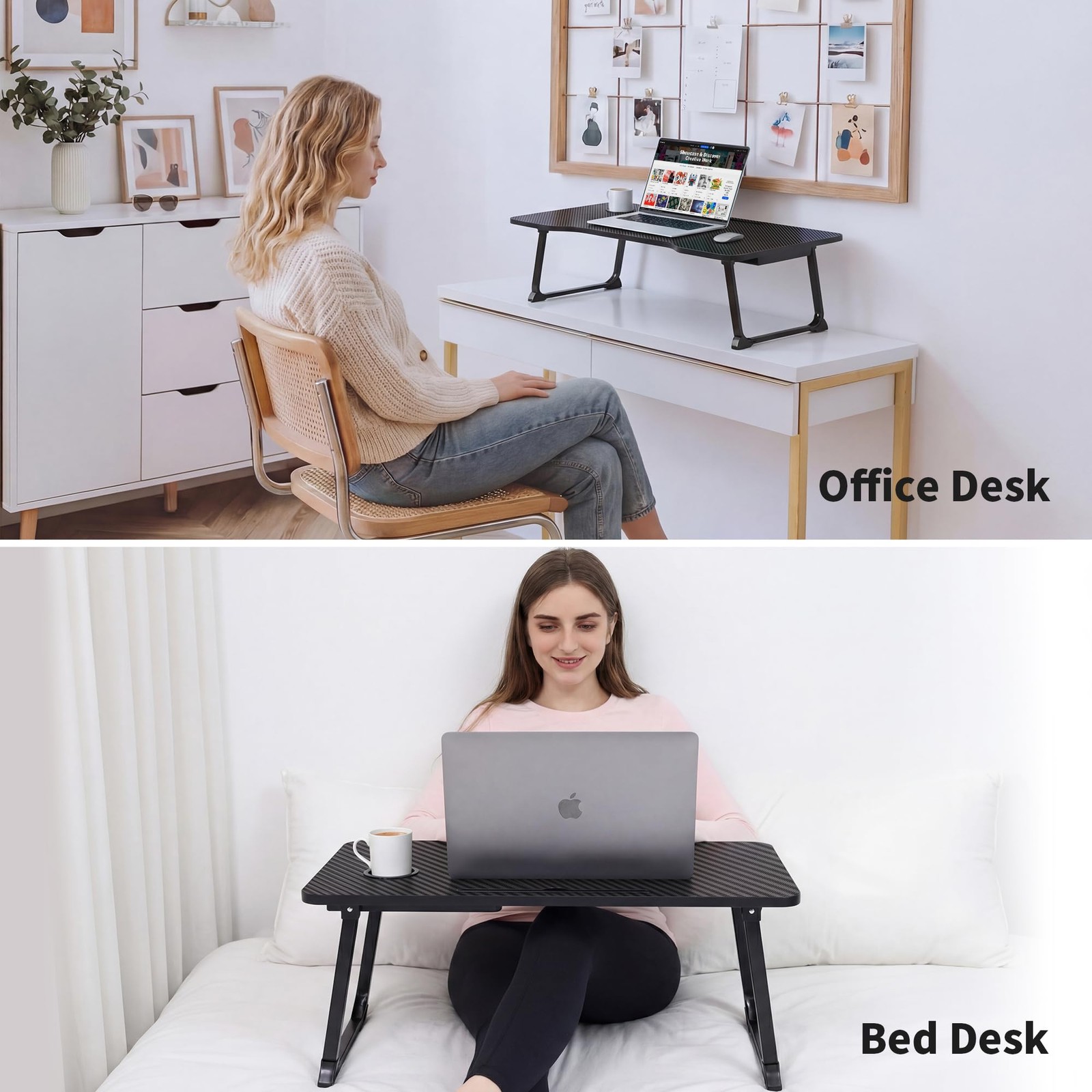 Lap Desk for Adults Portable Foldable Bed Desk Tray Table