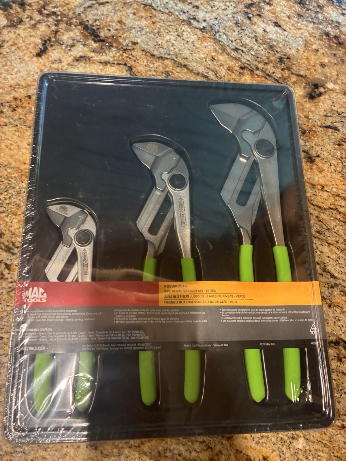 Mac 3 Piece Adjustable Wrench Pliers Set