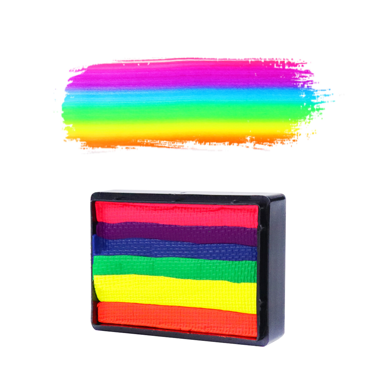 10 pcs Professional Face Paint Brushes with Face Paint Rainbow Cake Water Based