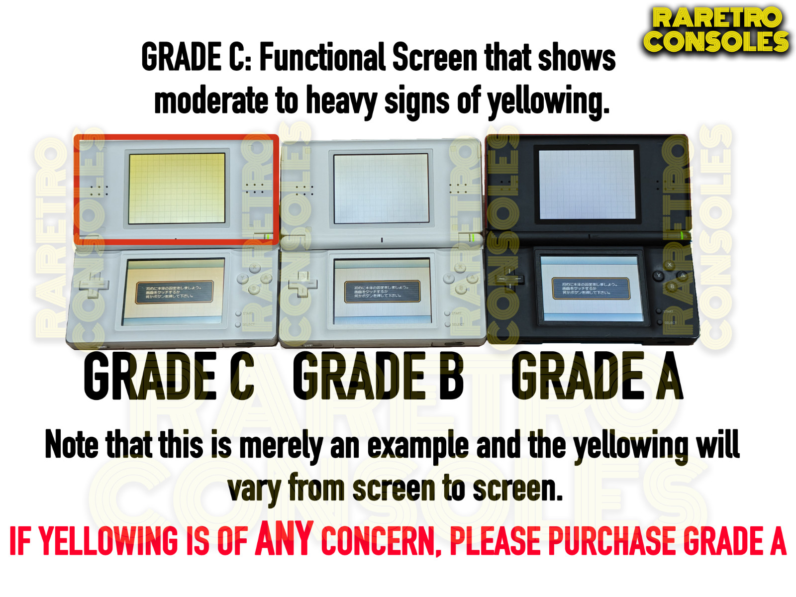 OEM Top Upper LCD Screen Replacement for Nintendo DS Lite with Speakers GRADE C