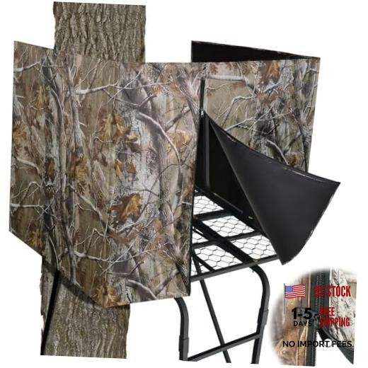 Tree Stand Blind, Silent Zipper Hunting Camouflage Cover | High Concealment,