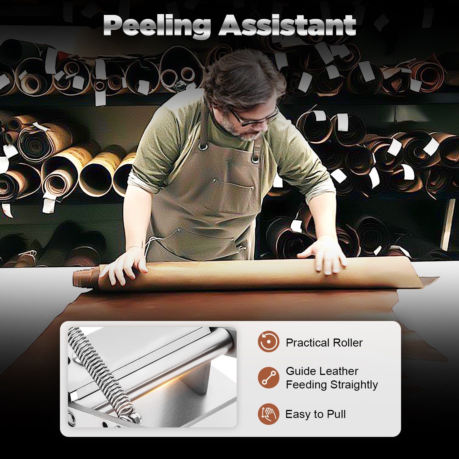 Leather Splitter Peeling Machine Skiving Skiver Peeling Tool Stainless Steel