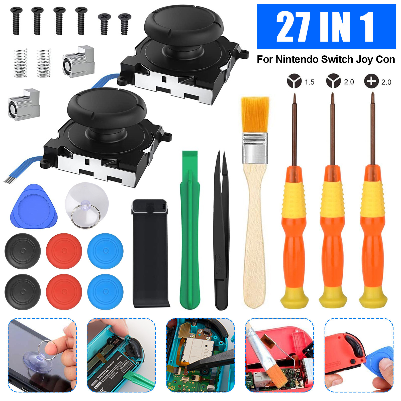 3D Analog Joystick Replacement Repair Tool Kit For Nintendo Switch Lite Joy-con