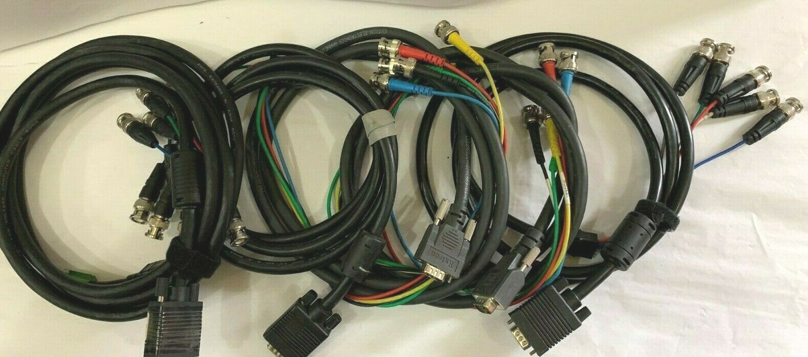 LOT OF 5 - 6'  PROFESSIONAL VIDEO SNAKES   5 CHANNEL (BNC -TO XLR)