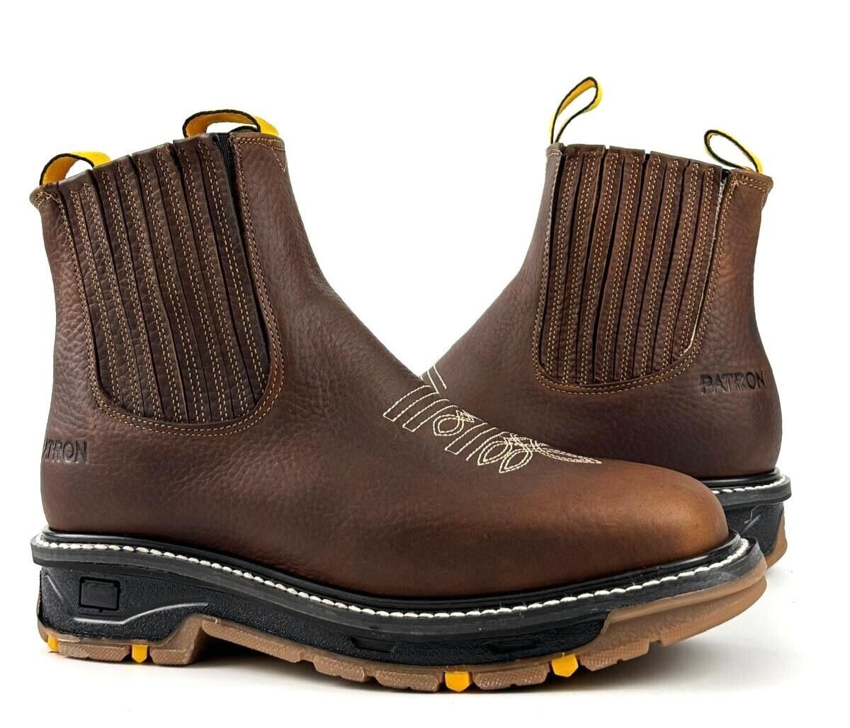 MENS WORK BOTINES POLYURETHANE ANKLE BOOTS GENUINE LEATHER OCRE ANKLE BOOTS 3078
