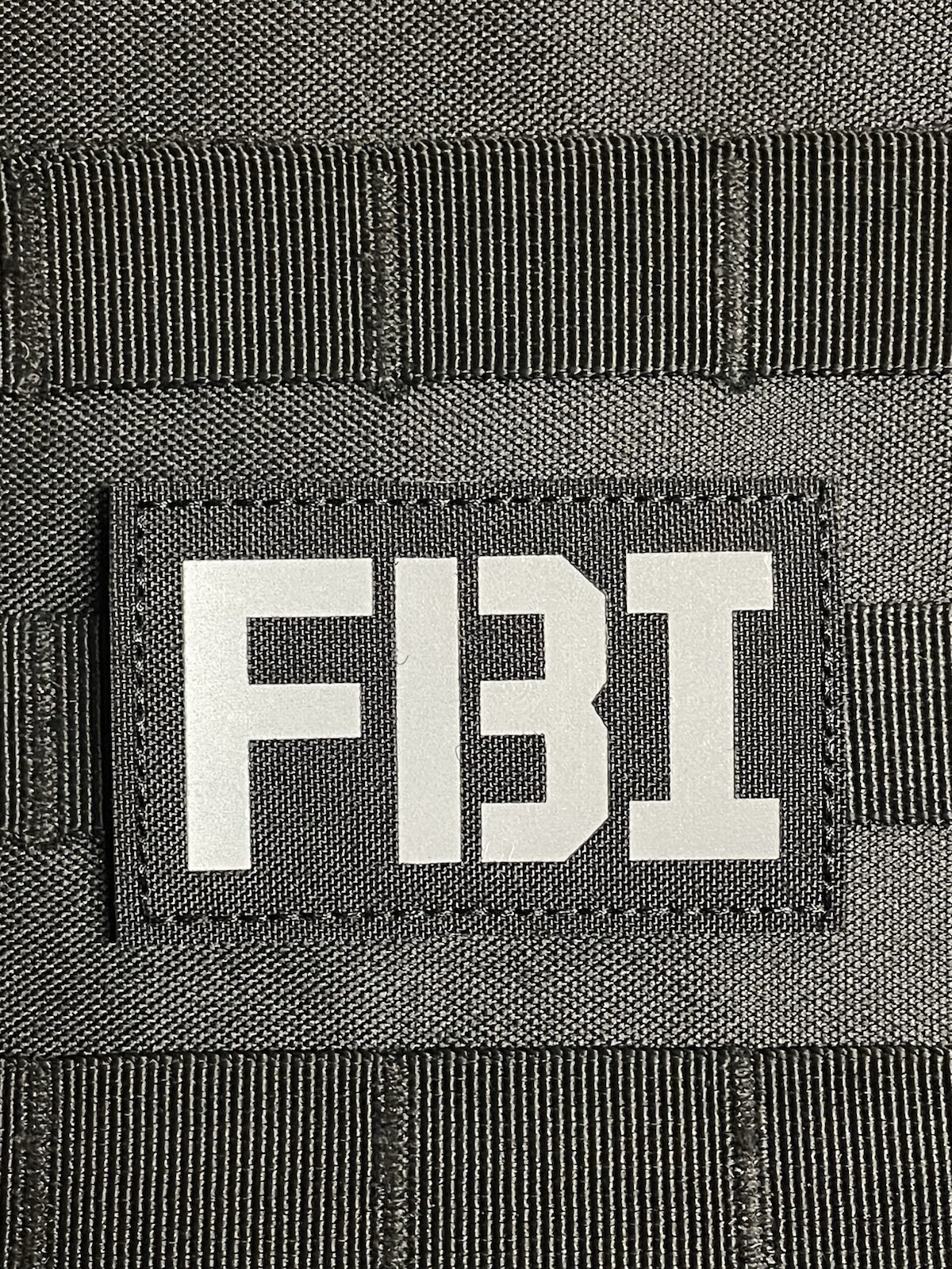 FBI IR infrared Tactical patch with Hook Loop Backing