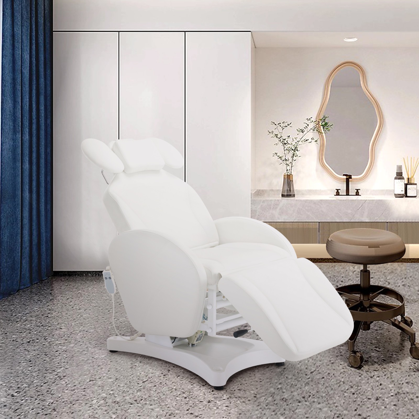 Electric Esthetician Bed Spa&Facial Chair PU Leather Massage Table with 1 Motor