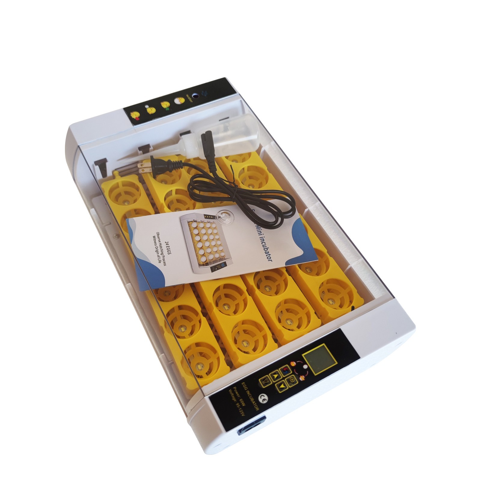 110V 24 Eggs Automatic Egg Incubator with Automatic Egg Turning