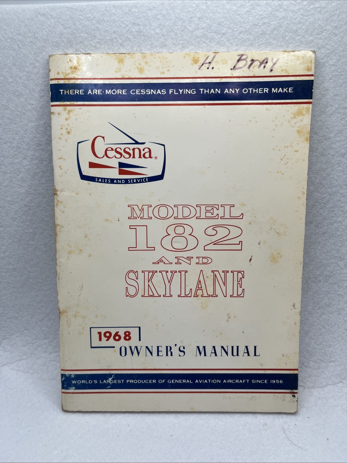 1968 Cessna Model 182 and Skylane Owner's Manual airplane vintage aircraft plane