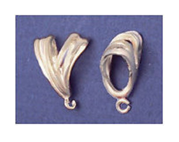 Sterling Silver Fancy Omega Slider Bail For 6mm Chain