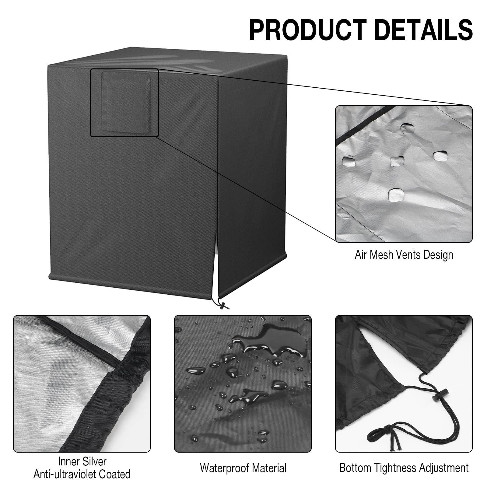 HOXHA Air Conditioner Cover for Outside Units, 24X24X30 Inch, 24x24x30