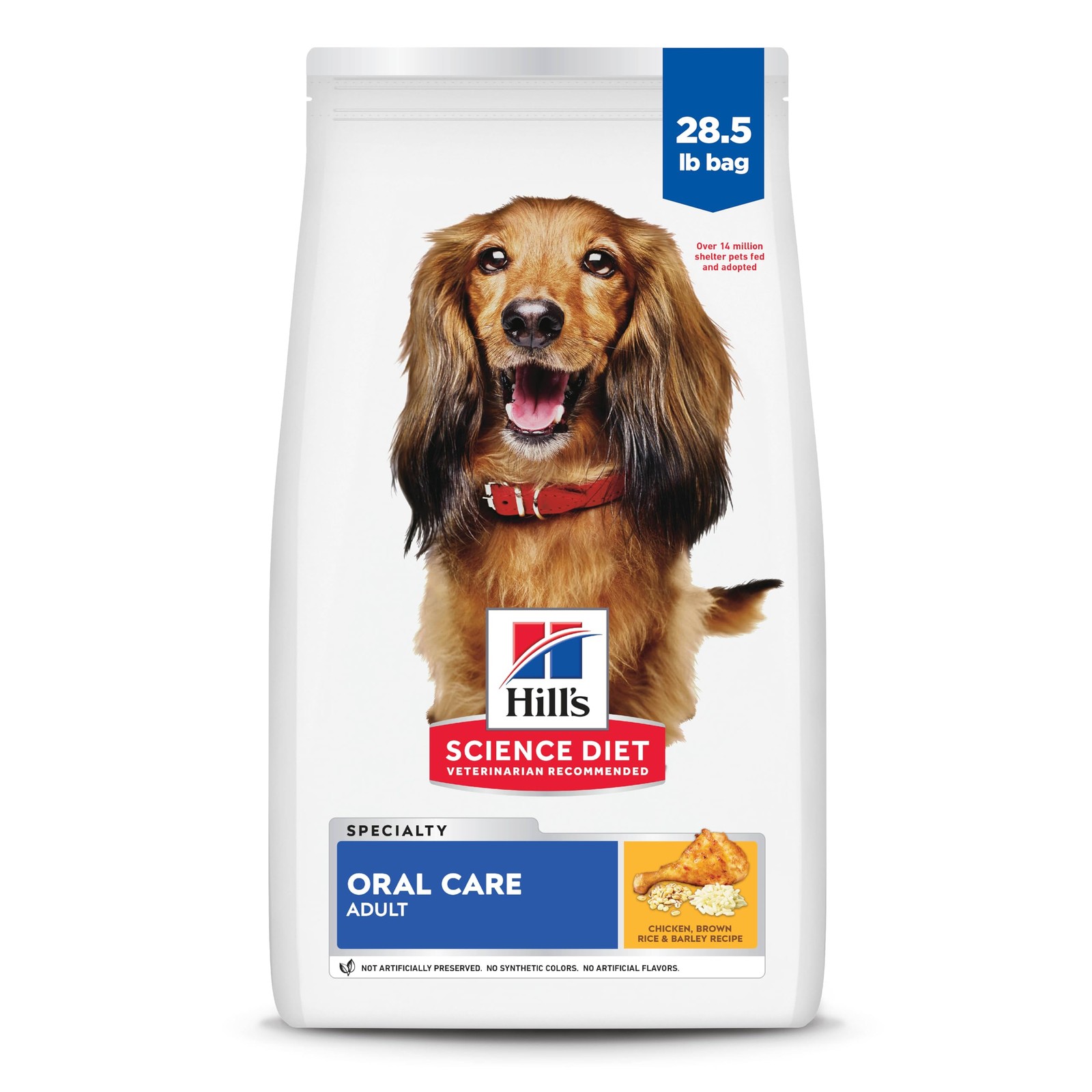 Hill's Science Diet Adult Oral Care Dry Dog Food, Chicken, Brown Rice, & Barley,