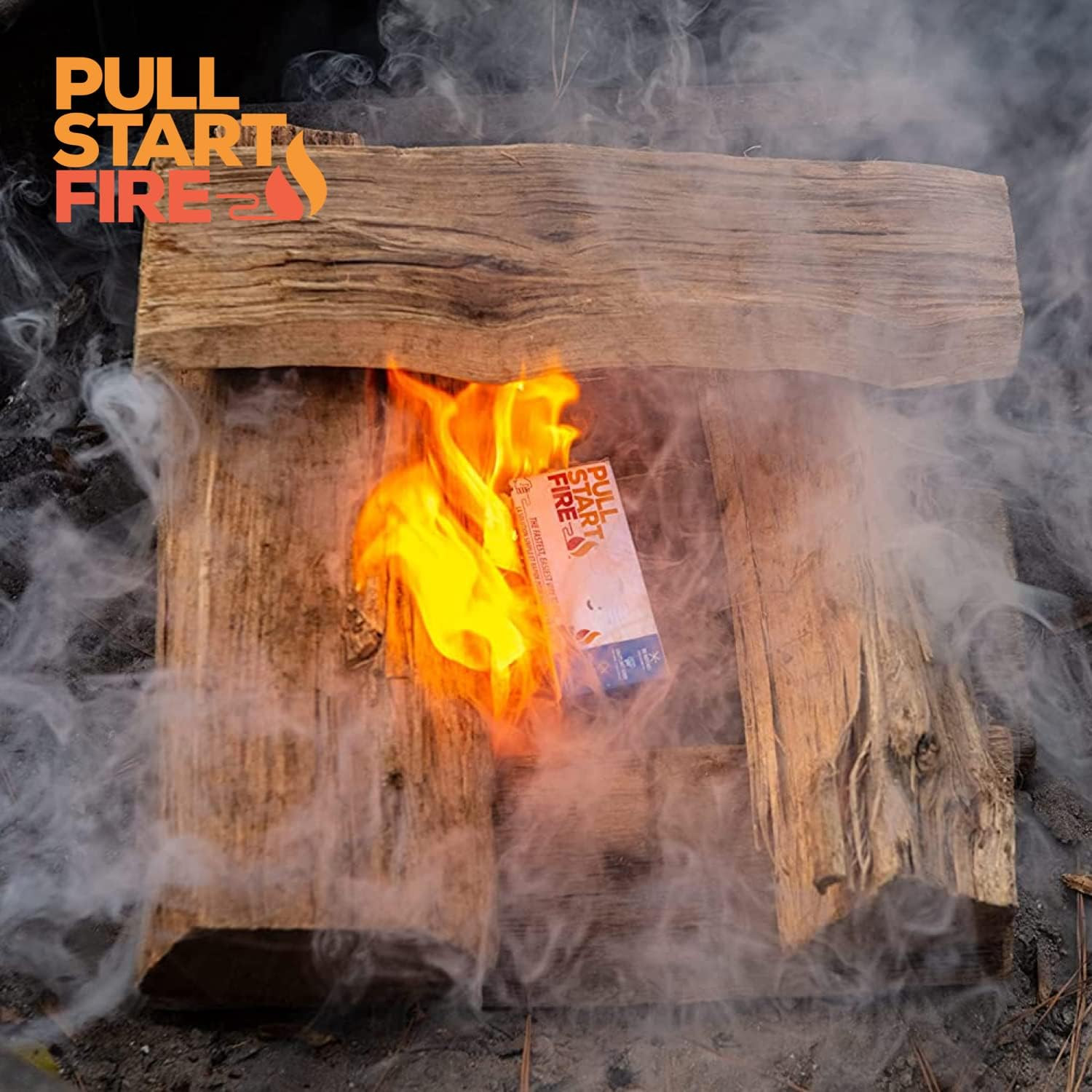 Pull Start Fire String Firestarter | No Matches Required, 3 Count, White