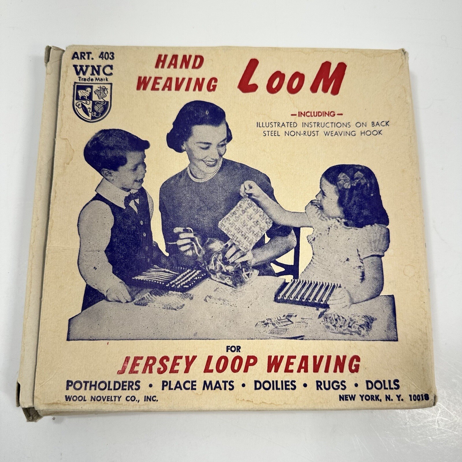 Hand Weaving Loom for Jersey Loop Weaving WNC 403 Vintage Advertising