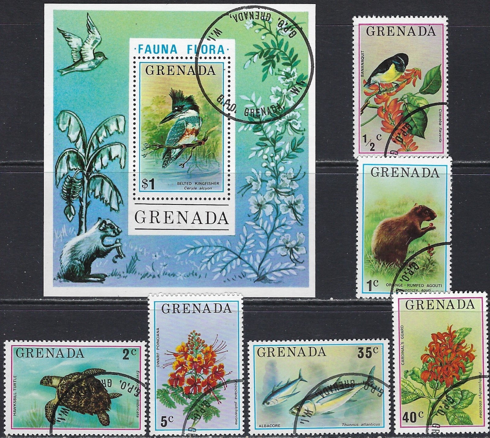 Very Nice Stamps & Souvenir Sheet from Grenada.............22L...........Y-701-4